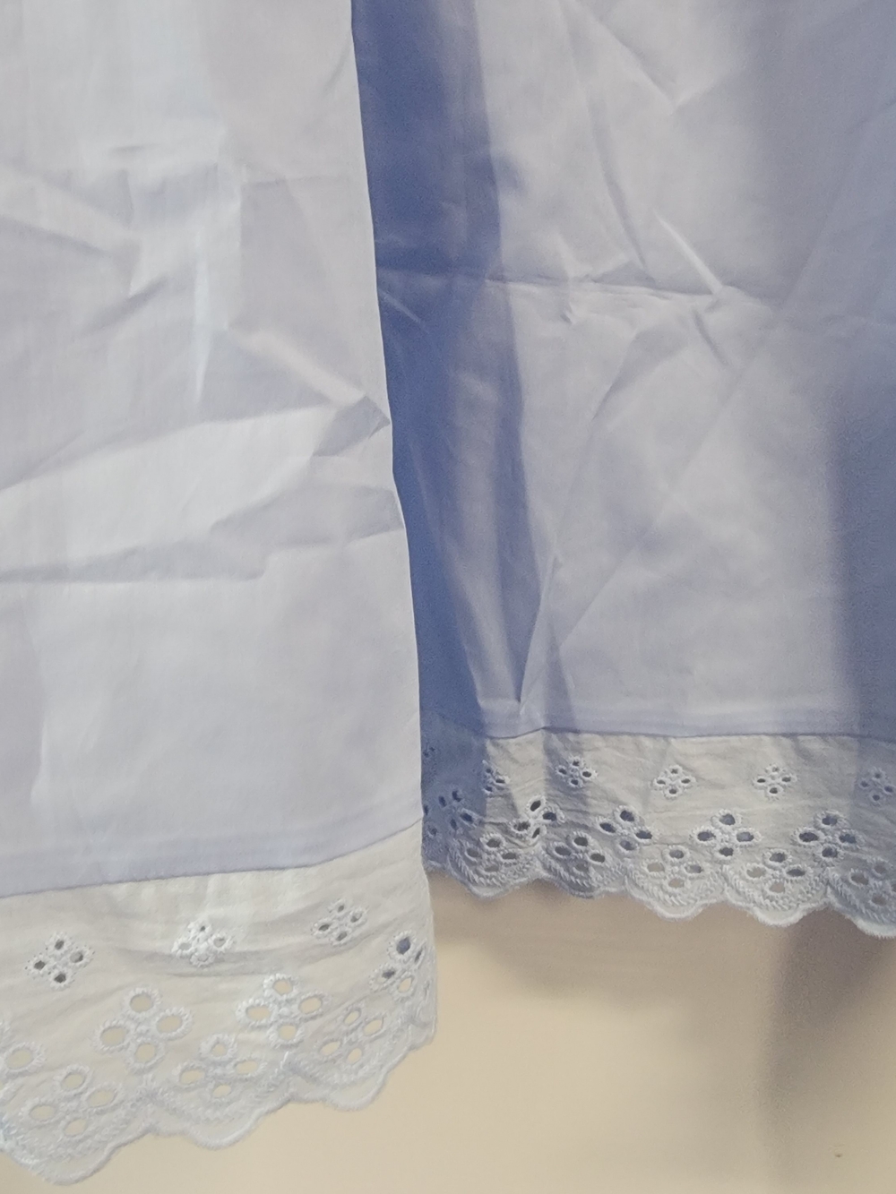 Kourt Sundress In Light Blue Lace-Trim Puff Sleeve Mini Dress - Picture 8 of 10